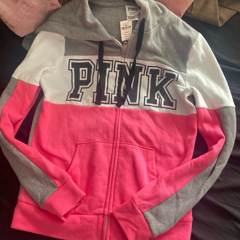 Victoria secret pink zip up sweater
